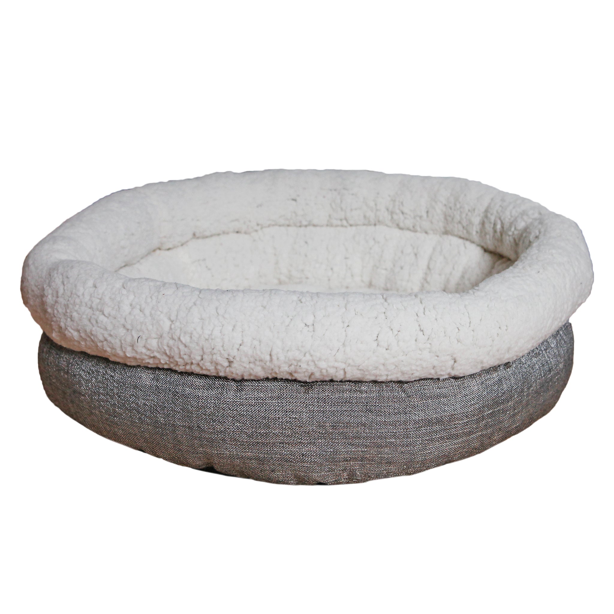 Deep Tweed Teddy Bear Round Bed McMac Pet SA